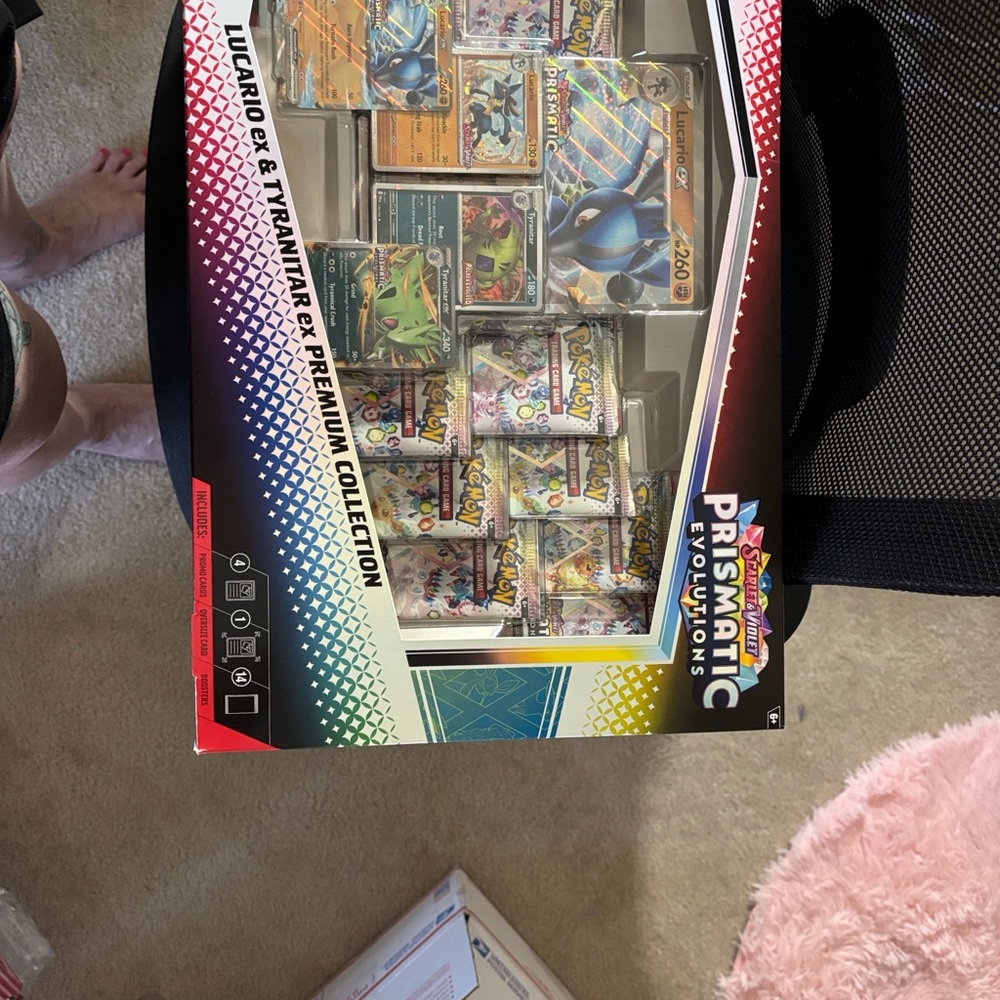 Pokemon Prismatic Evolutions Trading Card Box - Blue, Red, Yellow
